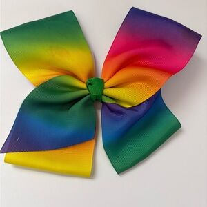 Vibrant Rainbow Hair Bow